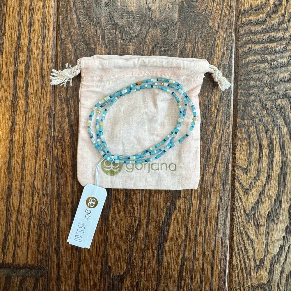 Gorjana Blue and White Beaded Bracelet Set NWT NEVER WORN